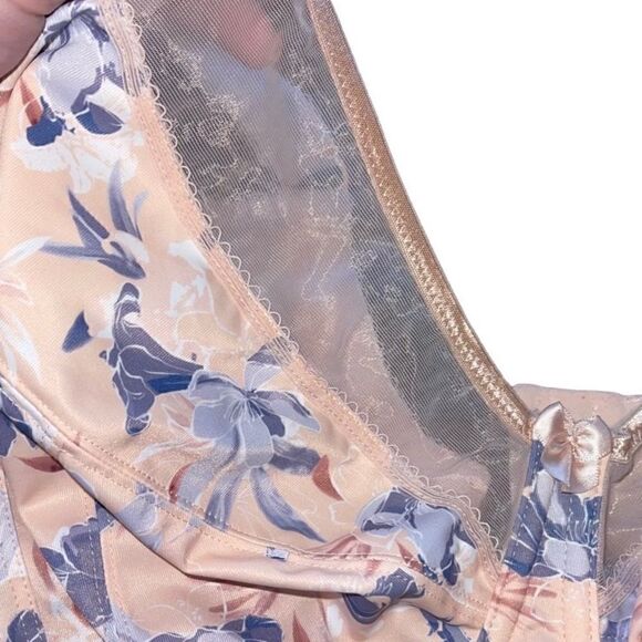 GODDESS- KAYLA Pink Floral GD6162 Serenity UW Full Coverage Bra, Plus Size 44I - Picture 8 of 14